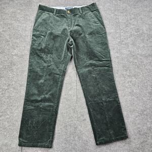Kiel James Patrick Corduroy Pants Mens 32x25 Green Comfy Campfire Cords Stretch